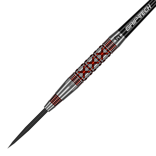 GOAT Strikes Steeldarts Das Foto zeigt die GOAT Strikes Steeldarts aus einer anderen Perspektive. Die Details des Dartpfeils sind gut erkennbar.