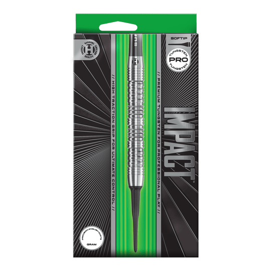 Harrows Impact Softdarts Hier sind die Harrows Impact Softdarts dargestellt. Man sieht Details des Produktes aus einer weiteren Ansicht.