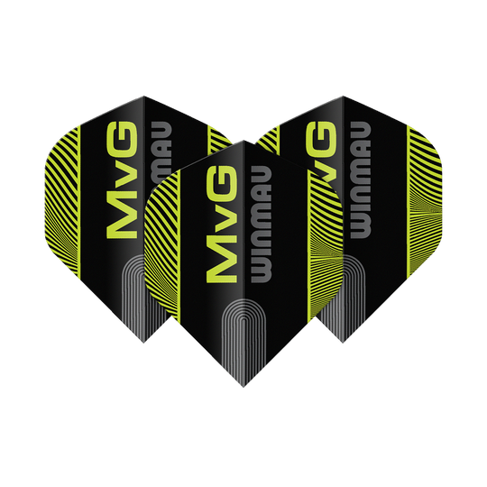 Letky Winmau Prism Delta MvG Black Green Text No2 Standard Abgebildet sind Winmau Prism Delta MvG Black Green Text No2 Standard Flights. Das Produkt zeichnet sich durch ein auffälliges Design aus.