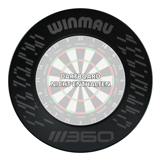 Obložení terče Winmau Blade 360 - černé Abgebildet ist das Winmau Blade 360 Dartboard Surround in der Farbe Schwarz. Es schützt die Wand vor abprallenden Dartpfeilen.