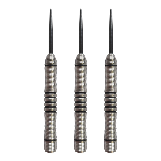 McDart Black Ring Steeldart Barrels - 24g Zu sehen ist ein Set der McDart Black Ring Steeldart-Barrels mit 24g. Das Set besteht aus mehreren gleichartigen Dart-Barrels.