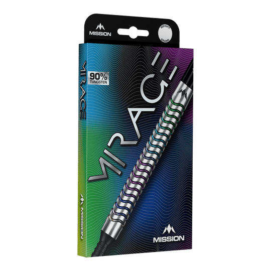 Měkké šipky Mission Mirage - 20g Das Bild zeigt Mission Mirage Softdarts - 20g. Die Softdarts sind detailliert zu sehen.