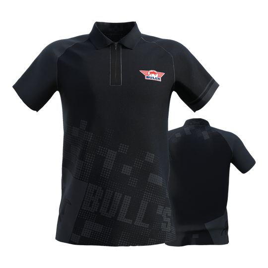 Bulls NL Plain Black Dart Poloshirt