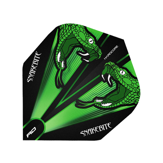 Peter-Wright-green RedDragon Peter Wright Flights – ein Flight-Set mit auffälligem Muster. Die Flights zeigen dekorative Details.