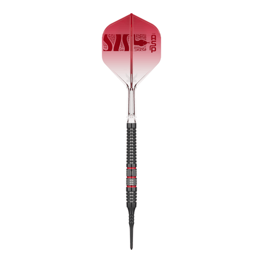 Měkké šipky Target Nathan Aspinall 95K - 18g Gezeigt wird der Target Nathan Aspinall 95K Softdarts - 18g. Der Dartpfeil ist sorgfältig verarbeitet und liegt gut in der Hand.