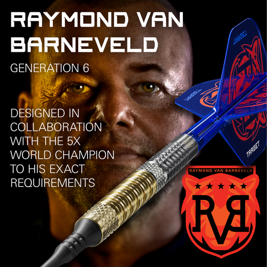 Target freccette morbide Raymond Van Barneveld GEN6 Abgebildet sind die Target Raymond Van Barneveld GEN6 Softdarts. Diese Darts bieten Präzision und Komfort beim Spiel.