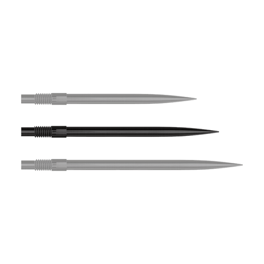 Harrows Quick Point Dart Tips - Black Das Bild zeigt die Datei 'QP24049_Harrows_QuickPoint_Dartspitzen_Schwarz_35mm_1'. Es werden schwarze Dartspitzen dargestellt.