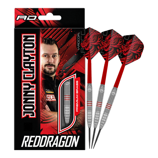 Red Dragon Jonny Clayton Brass Steeldarts - 21 g