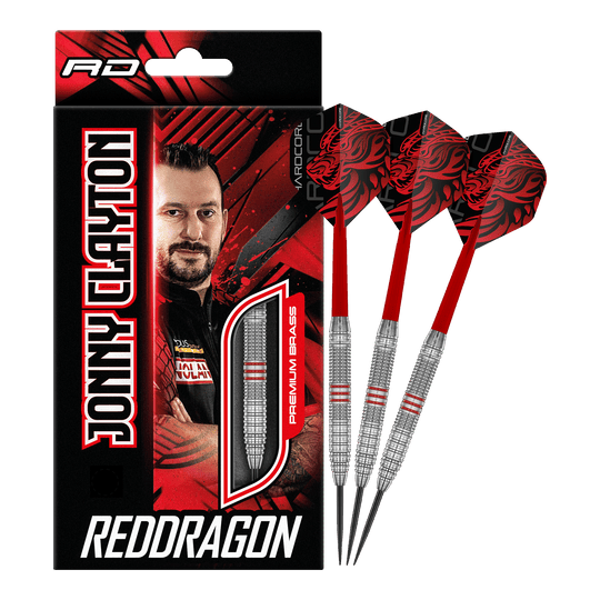 Red Dragon Jonny Clayton Brass Steeldarts - 21 g Red Dragon Jonny Clayton Brass Steeldarts - 21 g wird gezeigt. Der Dartpfeil besteht aus Messing und ist optimal für Dartspieler.