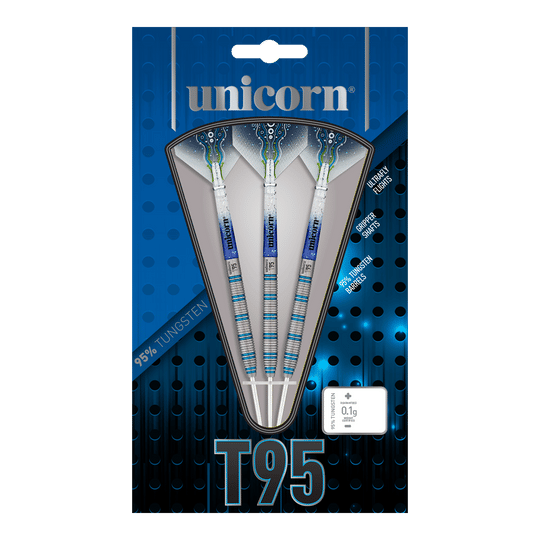 Fléchettes en acier Unicorn T95 Core XL Bleu Style 1