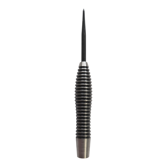 Lufy McDart Black Ring Torpedo Steeldart - 24g Das Bild zeigt McDart Black Ring Torpedo Steeldart-Barrels - 24g. Die Dart-Barrels verfügen über einen schwarzen Ring und eine spezielle Torpedo-Form.