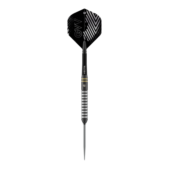Zu sehen ist Winmau Gian Van Veen TS Switch Point Steeldarts. Die Aufnahme zeigt einen einzelnen Dartpfeil.