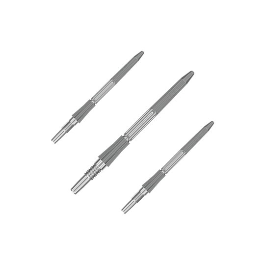 Target Elysian Archetype 43 Swiss Point Steel Dart Tips - Silver Abgebildet ist ein Set silberner Dartspitzen mit einer Länge von 30mm. Die Dartspitzen sind für das Swiss Point System geeignet.