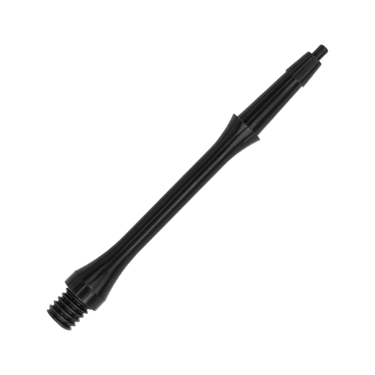 HRC-12596_Harrows_Clic_Slim_Shafts_Black_30mm_2 Das Bild zeigt einen schwarzen Harrows Clic Slim Shaft. Es handelt sich um einen schlanken Schaft für Dartpfeile.