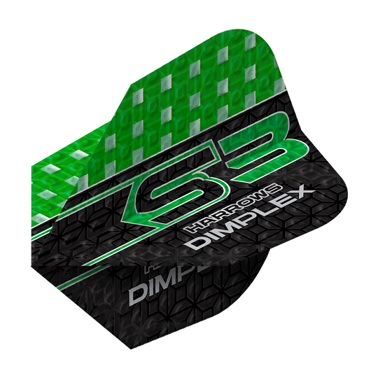 Lety Harrows Dimplex S3 - zelené Harrows Dimplex S3 Flights - No6 sind hier dargestellt. Das Design ist vielfältig und farbig.