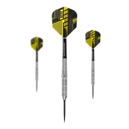 Lotki stalowe Harrows NX90 Parallel Quick Point Gezeigt wird ein Set der Harrows NX90 Parallel Quick Point Steeldarts. Das Set eignet sich ideal für Turnier- und Freizeitspieler.