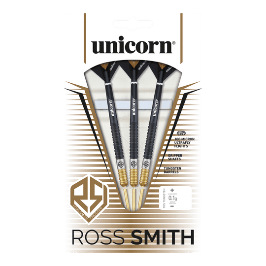 Dwukolorowe stalowe strzałki Unicorn Ross Smith