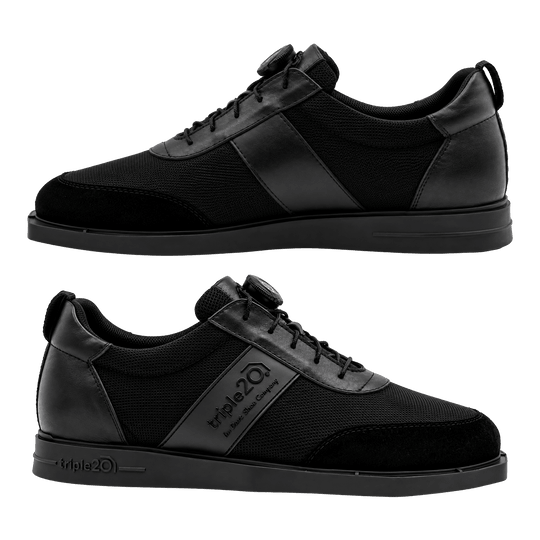 Triple20 Dartschuhe Textil mit Drehverschluss - Schwarz Triple20 Dartschuhe Textil mit Drehverschluss - Schwarz