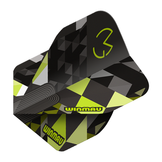 Letky Winmau Prism Delta MvG Logo Green No2 Standard Hier sieht man Winmau Prism Delta MvG Logo Green No2 Standard Flights. Das Design ist speziell und auffällig.