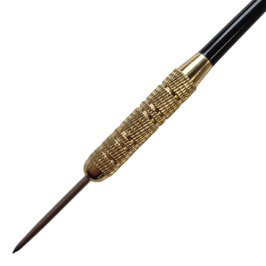 Ocelové šipky McDart Golden Star - 12 šipek / 18 gramů Abgebildet sind die McDart Golden Star Steeldarts - 12 Darts mit 18 Gramm. Die Darts sind sauber angeordnet und in edlem Gold gehalten.