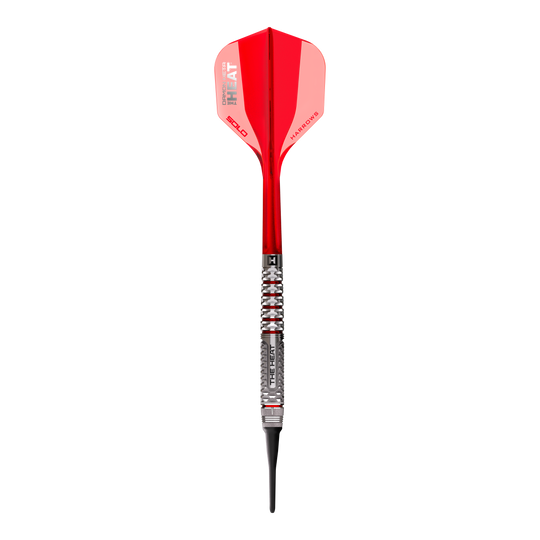 Harrows Damon Heta Geo Softdarts - 18g Harrows Damon Heta Geo Softdarts mit 18g sind einzeln zu sehen. Die Darts sind metallisch gehalten.