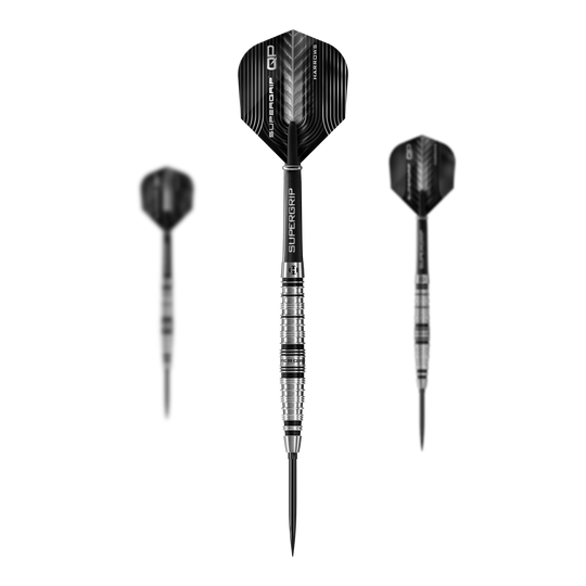 Dardos de acero Harrows Supergrip Torpedo Quick Point Das Bild zeigt die Harrows Supergrip Torpedo Quick Point Steeldarts. Das Produkt ist als 1 Set abgebildet.