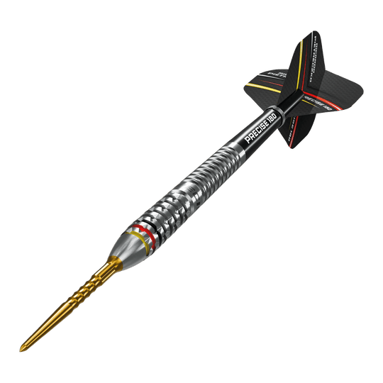 Dardos de acero Precise 180 Ricardo Pietreczko GEN1 Das Bild zeigt die Precise 180 Ricardo Pietreczko GEN1 Steeldarts. Moderne Steeldarts zur professionellen Verwendung.