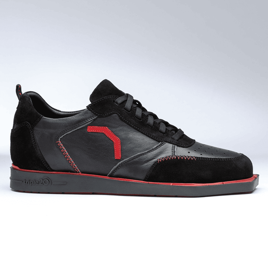 Chaussures de fléchettes en cuir Triple20 - Noir Rouge