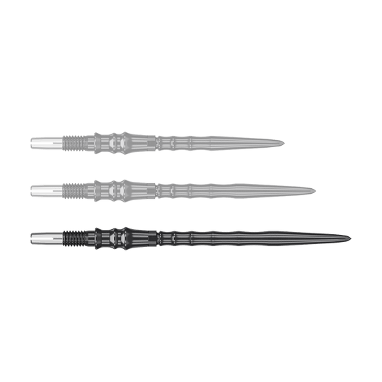 Target Japan Premium Swiss Point Steeldartspitzen - Schwarz Zu sehen sind schwarze Steeldartspitzen, SwissPoint, 40 mm von Target Japan Premium. Die Einzelspitze ist im Detail abgebildet.