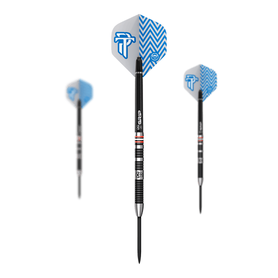 Dardos de acero Bulls Challenger Patrick Tringler - 21 g Die Bulls Challenger Patrick Tringler Steeldarts mit 21g Gewicht sind abgebildet. Dieses Set ist speziell für Steeldart-Enthusiasten geeignet.