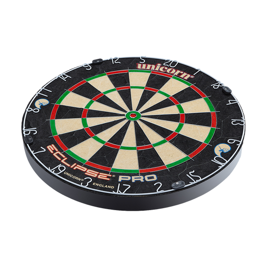 Terč Unicorn Eclipse Pro Dies ist ein Unicorn Eclipse Pro Dartboard. Die Dartscheibe hat ein klassisches, farbiges Design mit klar lesbaren Zahlen.