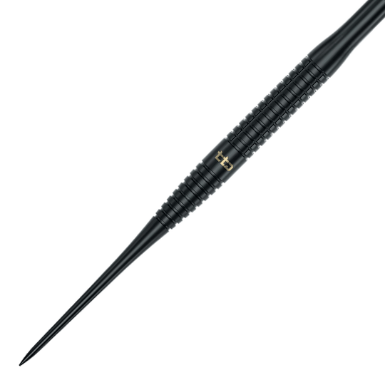 Caliburn TTD Complete Titanium T3 černé ocelové šipky - 7g Auf dem Bild sieht man die Caliburn TTD Complete Titanium T3 Black Steeldarts, 7g. Die Steeldarts sind in Schwarz und Titanfarben gehalten.
