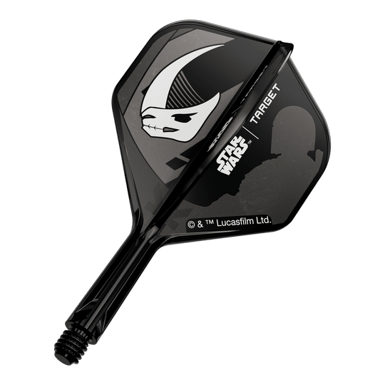 Set Target Star Wars K-Flex Mandalorian No2 Voli Standard Gezeigt wird ein Dart-Flight mit Mandalorianer-Rüstung aus Star Wars. Das Produkt ist ein 'K-Flex Mandalorian Armour No2 Standard Flights' mit 19mm.