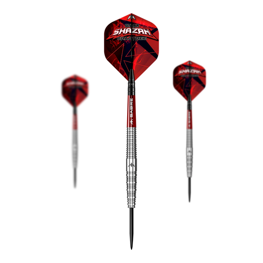 Šipky Mission Cam Crabtree z přírodní oceli Das Foto zeigt das Set Mission Cam Crabtree Natural Steeldarts. Es handelt sich um hochwertige Steeldarts für den Dartsport.