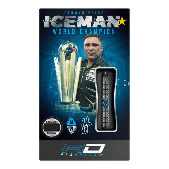 Freccette in acciaio Red Dragon Gerwyn Price Iceman Midnight Edition