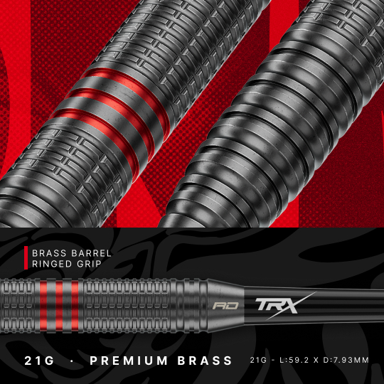 Red Dragon Jonny Clayton Core Brass Steeldarts - 21g Zu sehen sind die Red Dragon Jonny Clayton Core Brass Steeldarts - 21g. Die Darts sind aus Messing und haben ein schlankes Design.