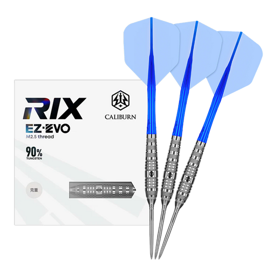 Ocelové šipky Caliburn Rix EZ-EVO R3 Dieses Bild zeigt die Caliburn Rix EZ-EVO R3 Steeldarts in voller Ansicht. Das Produkt ist auf Präzision und Balance ausgelegt.