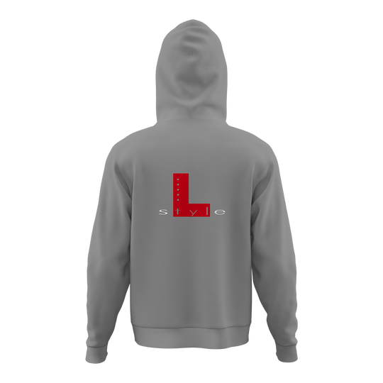 L-stijl hoodie - grijs