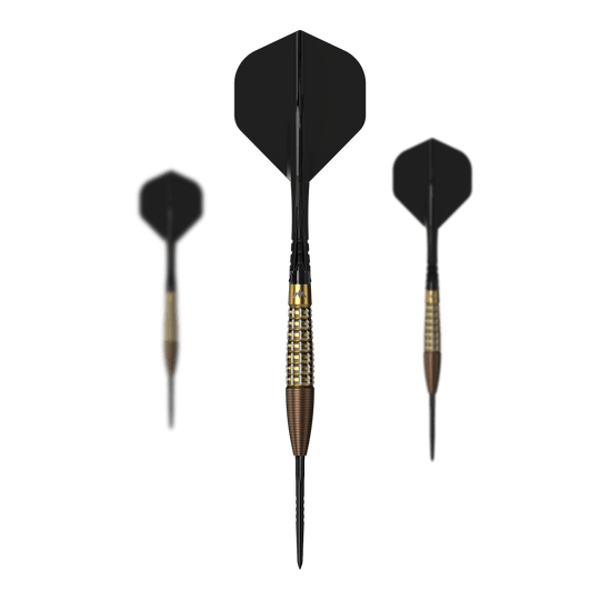 Ocelové šipky Mission Rhodon - 23g Auf dem Bild sind die Mission Rhodon Steeldarts - 23g als Set zu sehen. Das Set beinhaltet alles, was für ein sofortiges Spiel benötigt wird.