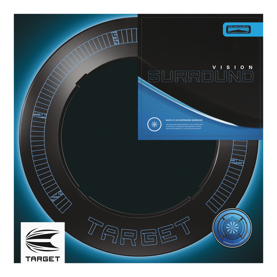 Target Corona Vision Notched Dartboard Surround mit Beleuchtung Target Corona Vision Notched Dartboard Surround mit Beleuchtung