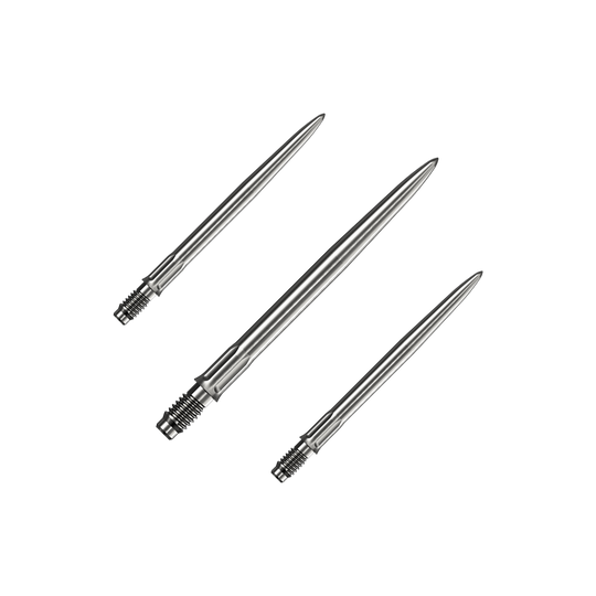 Mission R2.5 Rapid Point SM1 Dartspitzen - Silber Ein Set silberner Dartspitzen ist abgebildet. Es sind Mission R25 Rapid Point SM1 Dartspitzen mit 30mm Länge.
