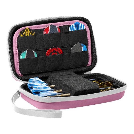 Pouzdro na šipky Bulls Orbis XL - růžové Dieses Bild präsentiert das Bulls Orbis XL Dartcase - Pink. Die Darttasche zeichnet sich durch ihr modernes Design aus.
