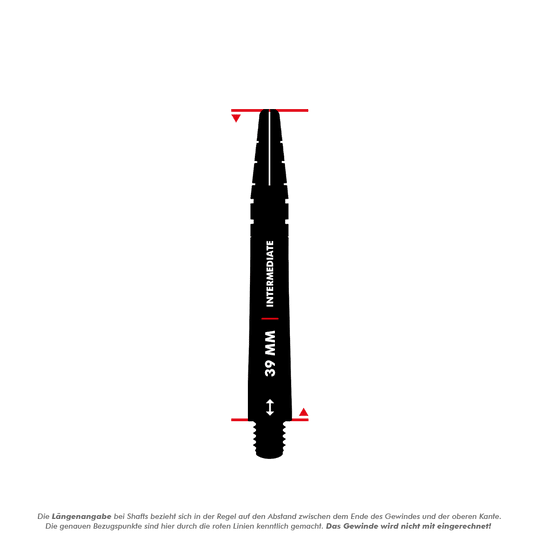 Red Dragon Nitrotech Gerwyn Price Shafts Black - 39mm