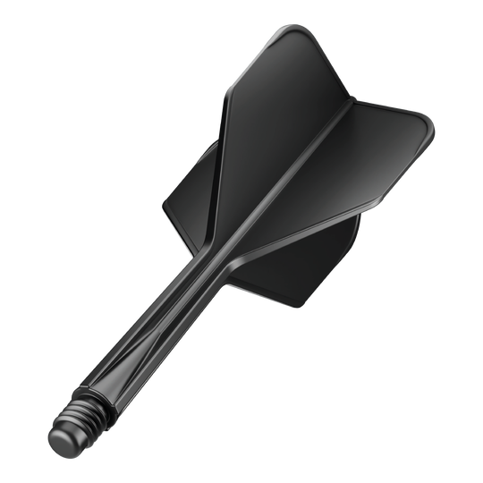 GOAT A1R No6 Flight Shaft System - Black Das Bild zeigt das Produkt "GOAT A1R No6 Flight-Shaft-System - Schwarz". Es handelt sich um ein schwarzes Flight-Shaft-System für Darts.