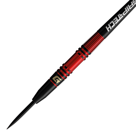 Dardos de acero de tungsteno rojo GOAT Athlete Dies ist ein Foto der GOAT Athlete Red Tungsten Steeldarts. Die Steeldarts bestehen aus robustem Tungsten.