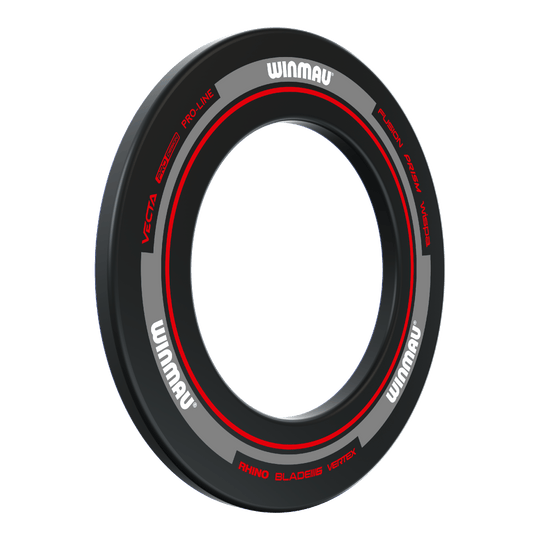 Marco para diana Winmau Advance - Negro Rojo Das Bild zeigt den Winmau Advance Dartboard Surround in Schwarz und Rot. Der Surround ist rund und schützt die Wand um die Dartscheibe.