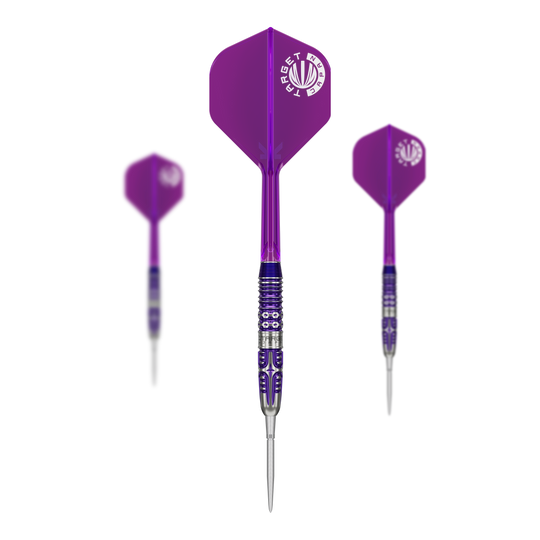 Šipky Target Japan Endeavour Kasumi Sato GEN3 Swiss Point Steeldarts Target Japan Endeavour Kasumi Sato GEN3 Swiss Point Steeldarts sind als Set auf dem Bild zu sehen. Die Darstellung zeigt alle enthaltenen Darts zusammen.