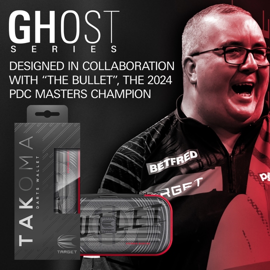 Pouzdro na šipky Takoma Ghost Series Stephen Bunting Dieses Bild stellt das Takoma Ghost Series Stephen Bunting Dartcase dar. Es ist ein hochwertiges Dartcase aus einer speziellen Serie.