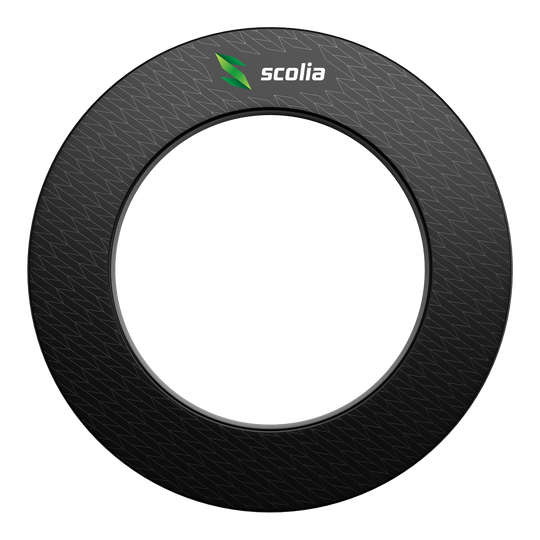 Cornice per bersaglio freccette firmata Scolia Das Bild zeigt das Produkt Scolia Signature Dartboard Surround. Es handelt sich um einen speziellen Schutzring für Dartscheiben.