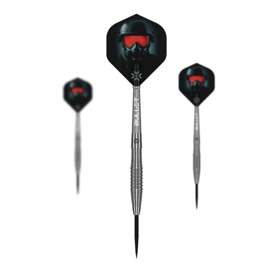 Ocelové šipky Bullet Ranger Dieses Bild zeigt ein Set der Bullet Ranger Steeldarts. Das Produkt ist ideal für Dartspieler.